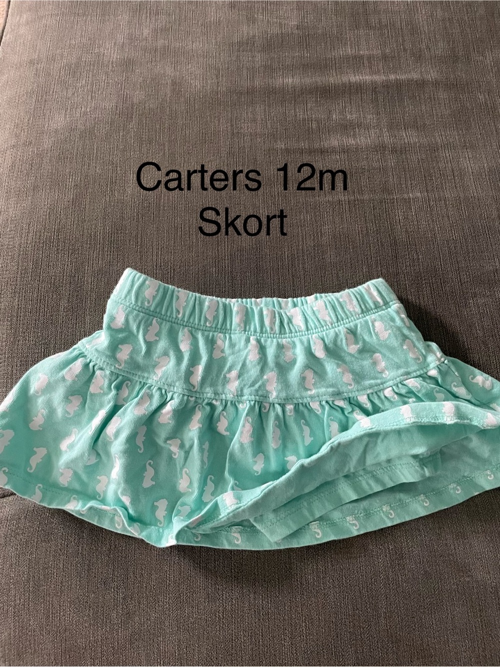 Carter's 12m skort and long sleeve tshirt